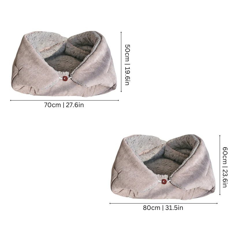 Ergonomic SleepCloud pet bed provides joint relief & superior comfort for aging cats & dogs. Washable plush design.