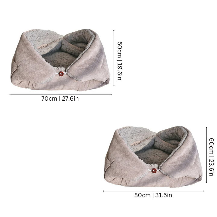 Ergonomic SleepCloud pet bed provides joint relief & superior comfort for aging cats & dogs. Washable plush design.