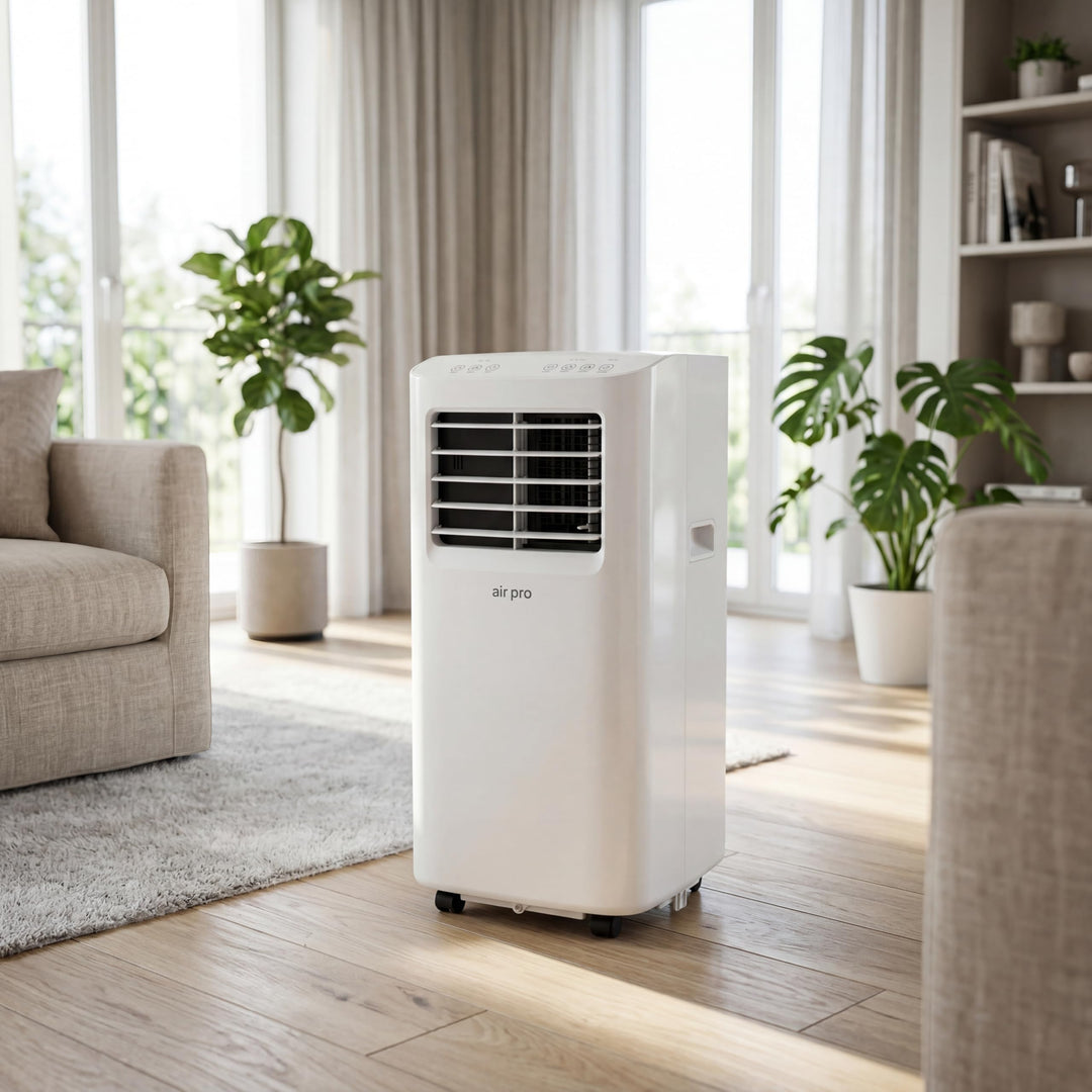 Smart 4-in-1 portable WiFi air conditioner, compact cooling unit for home comfort.
