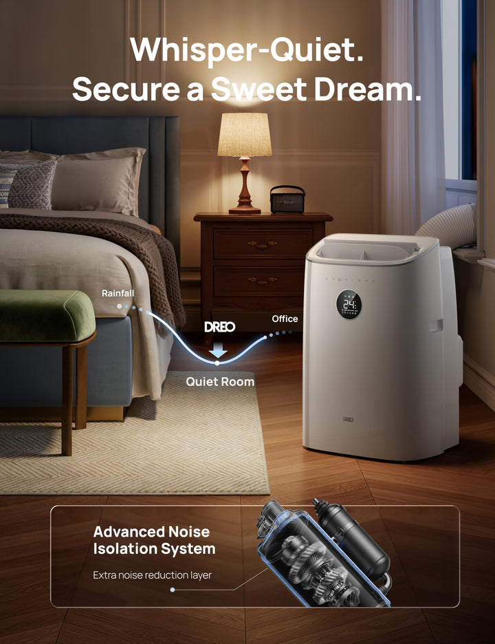 Energy-efficient smart portable air conditioner, ensuring optimal home comfort with advanced cooling technology.