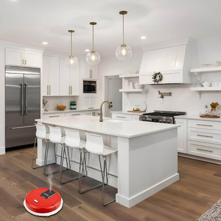 SmartMop automatic robot mop, a smart home appliance for efficient, hands-free hard floor cleaning. Self-cleaning.