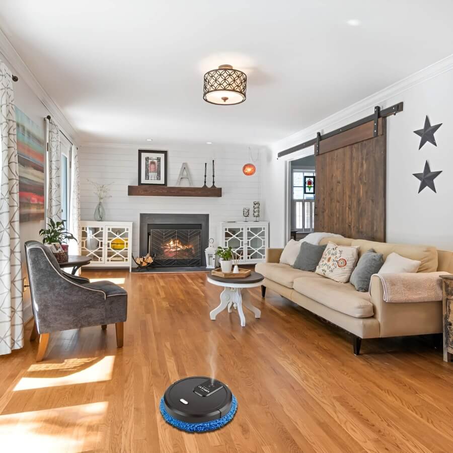 SmartMop robot mop delivering spotless hard floors. Ideal automatic cleaner for wood, tile & linoleum. Efficient.