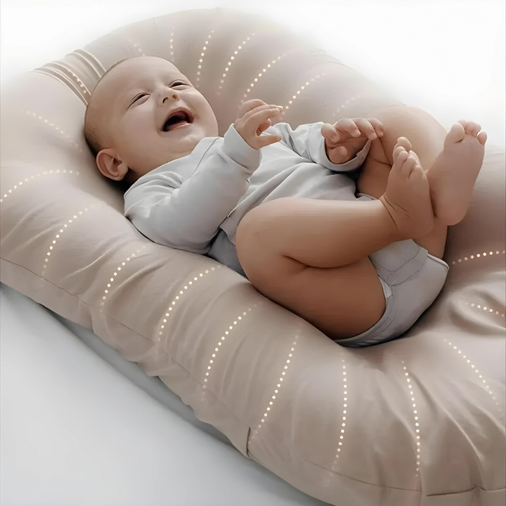 Soft cotton baby orthopedic pillow, breathable head & neck support for infants & newborns.