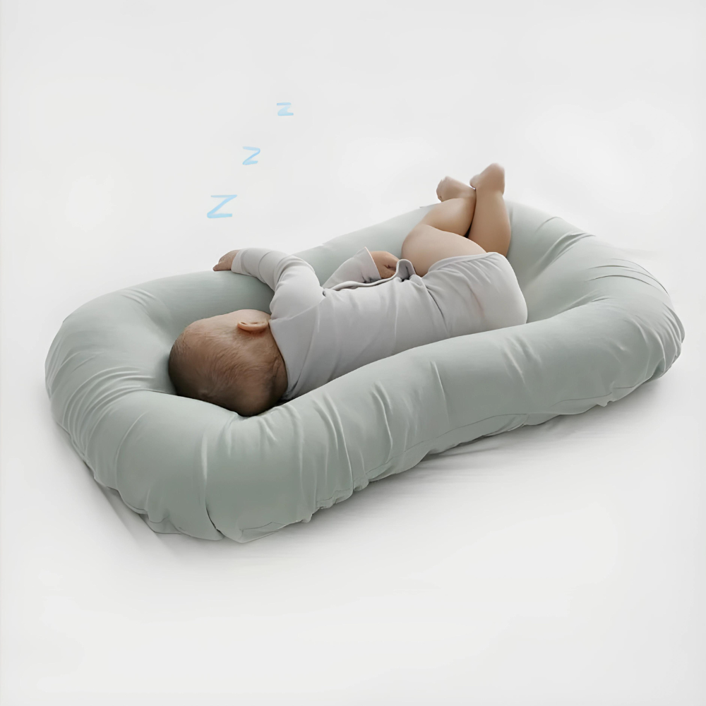 Versatile baby orthopedic pillow offering head & neck support for infants, perfect for nursery or travel.