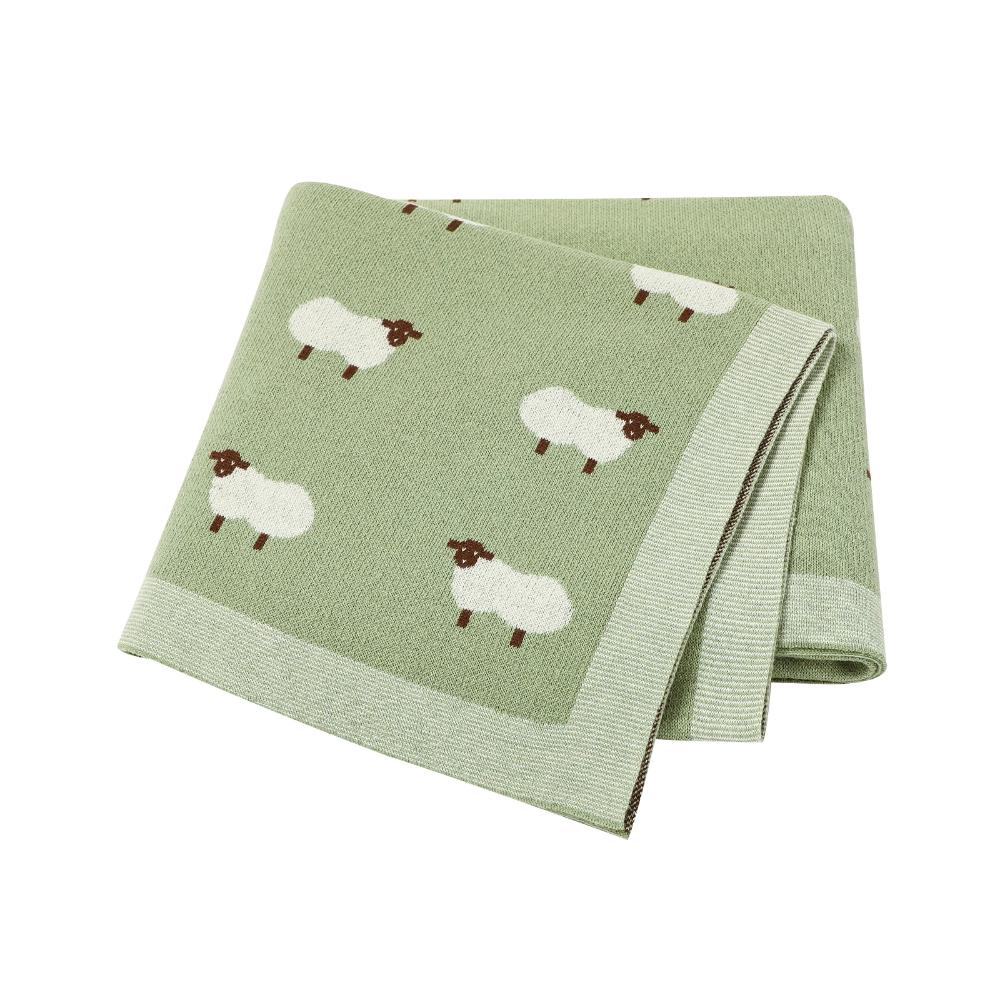 Essential unisex cotton knit swaddle blanket, a soft baby gift for ultimate comfort.