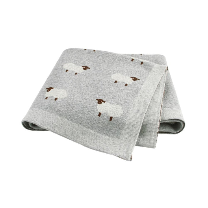Premium cotton knit swaddle blanket, versatile infant wrap for secure and gentle comfort.