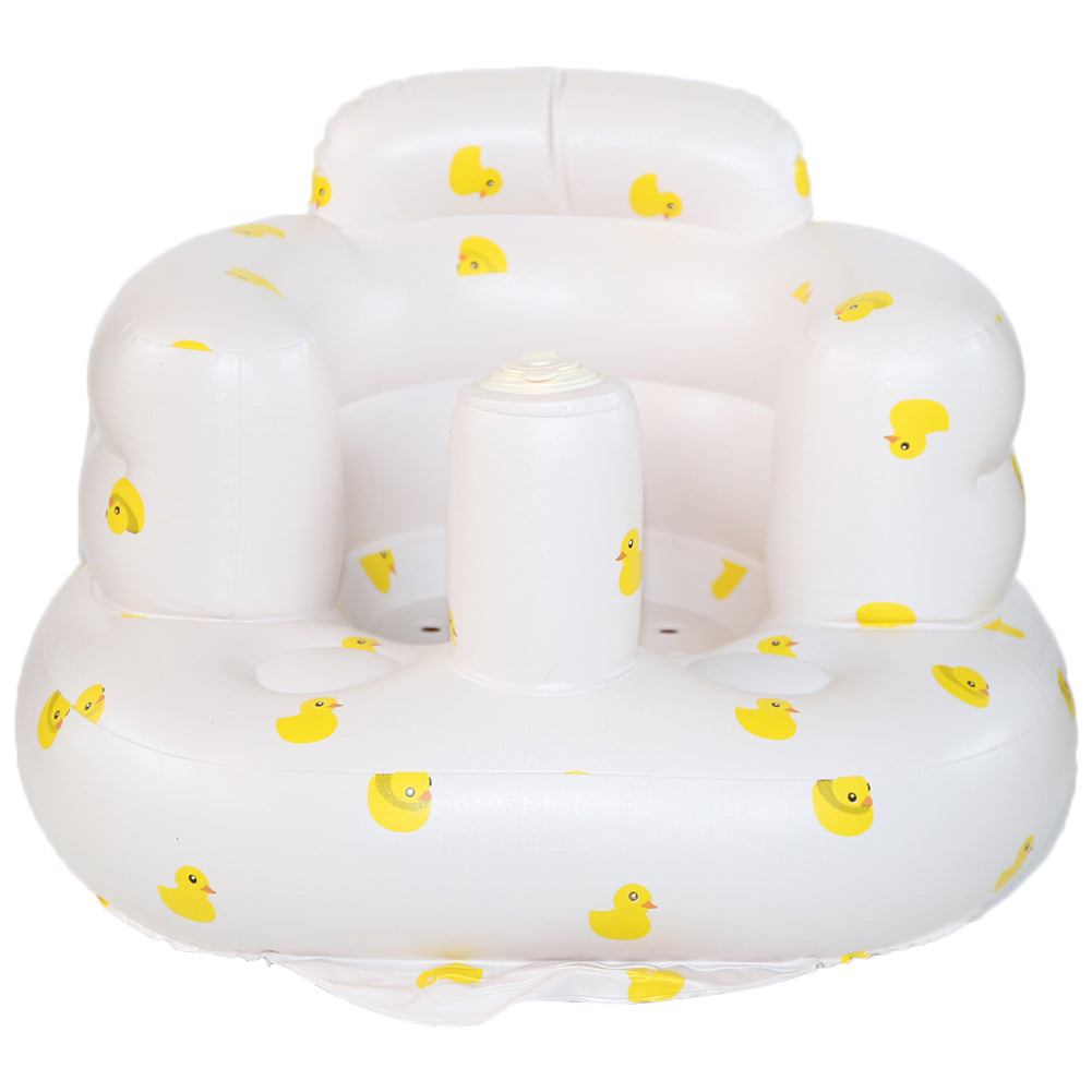 Versatile baby inflatable seat for bathing & floor support. Provides safe, soft seating for infants & toddlers.