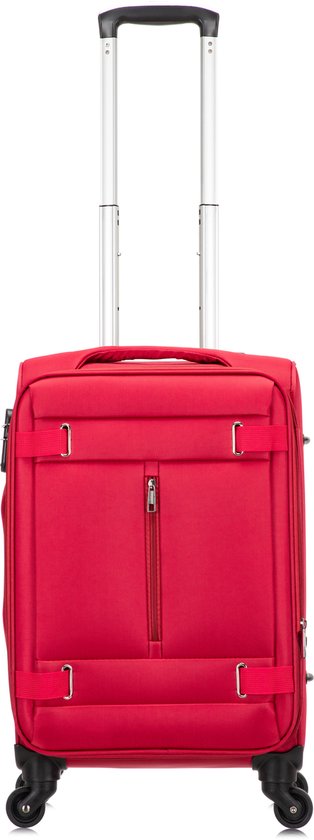 Stylish soft shell wheeled carry-on, meeting airline cabin bag requirements. Easy to pack.