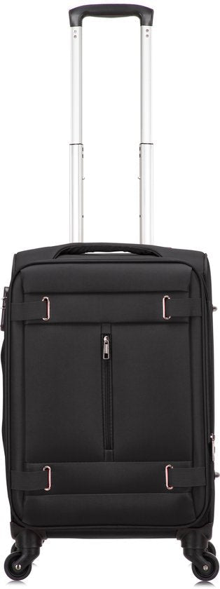 Versatile soft shell suitcase, suitable for carry-on & short trips. Secure zippers for peace of mind.