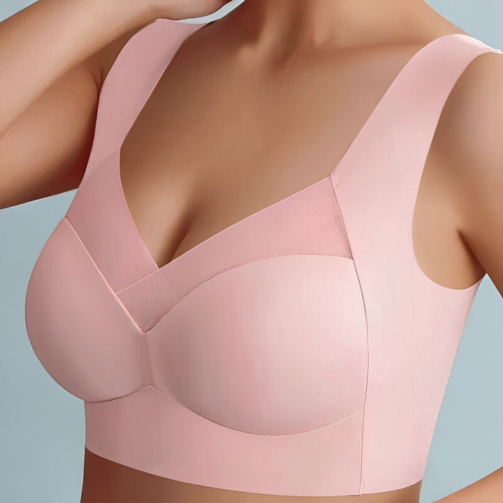 Smooth silhouette women's seamless comfort bra top. Ergonomic design offers ultimate soft feel support.