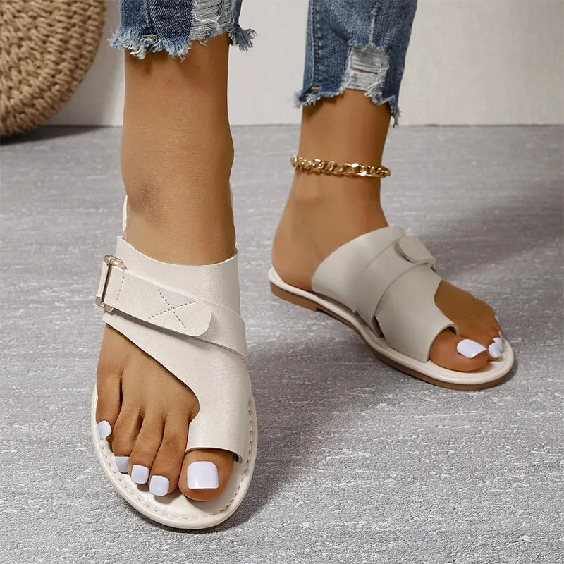 Luxury comfort women's sandals, detailed design with orthopedic support & elegant style.