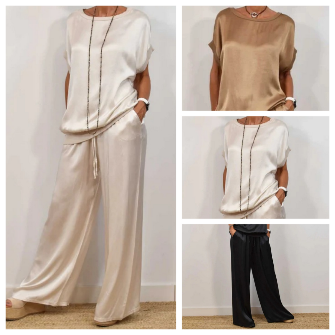 Women's fashionable two-piece ensemble, ideal for stylish casual outfits & loungewear.