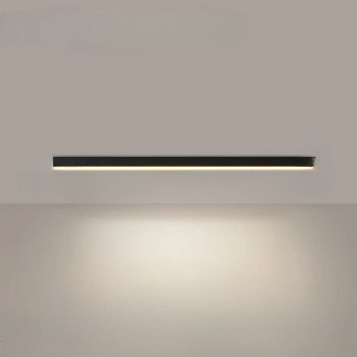 Modern LED ceiling fixture, sleek Scandinavian design, bright home lighting.
