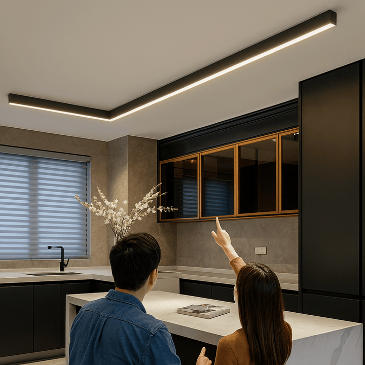 Scandinavian style LED ceiling lamp, ideal for modern home illumination.