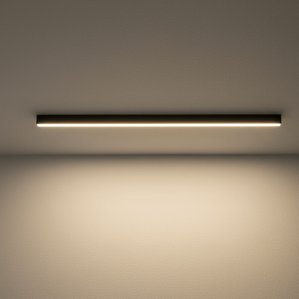 Modern LED ceiling lamp for minimalist Scandinavian living rooms.