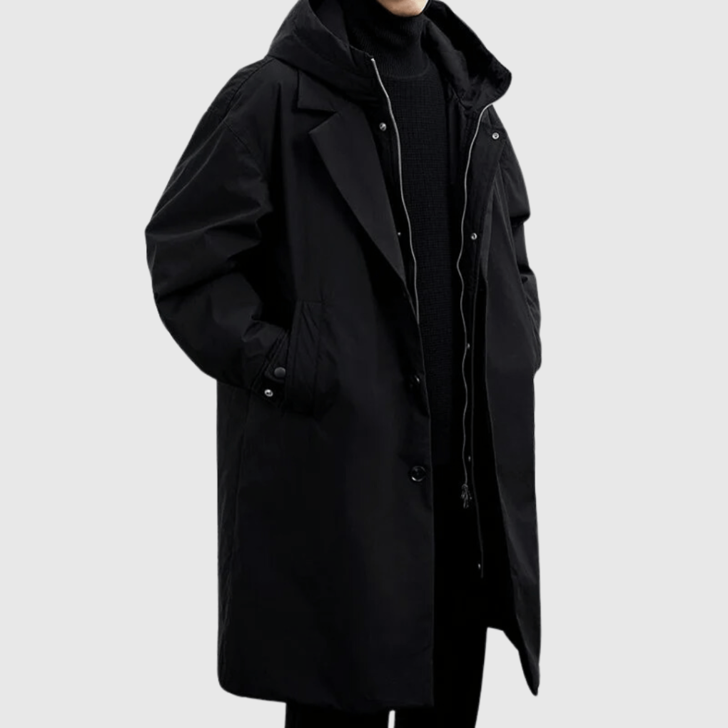 Durable men's waterproof rain jacket providing all-weather protection. Lightweight outerwear for stylish mens fashion & travel.