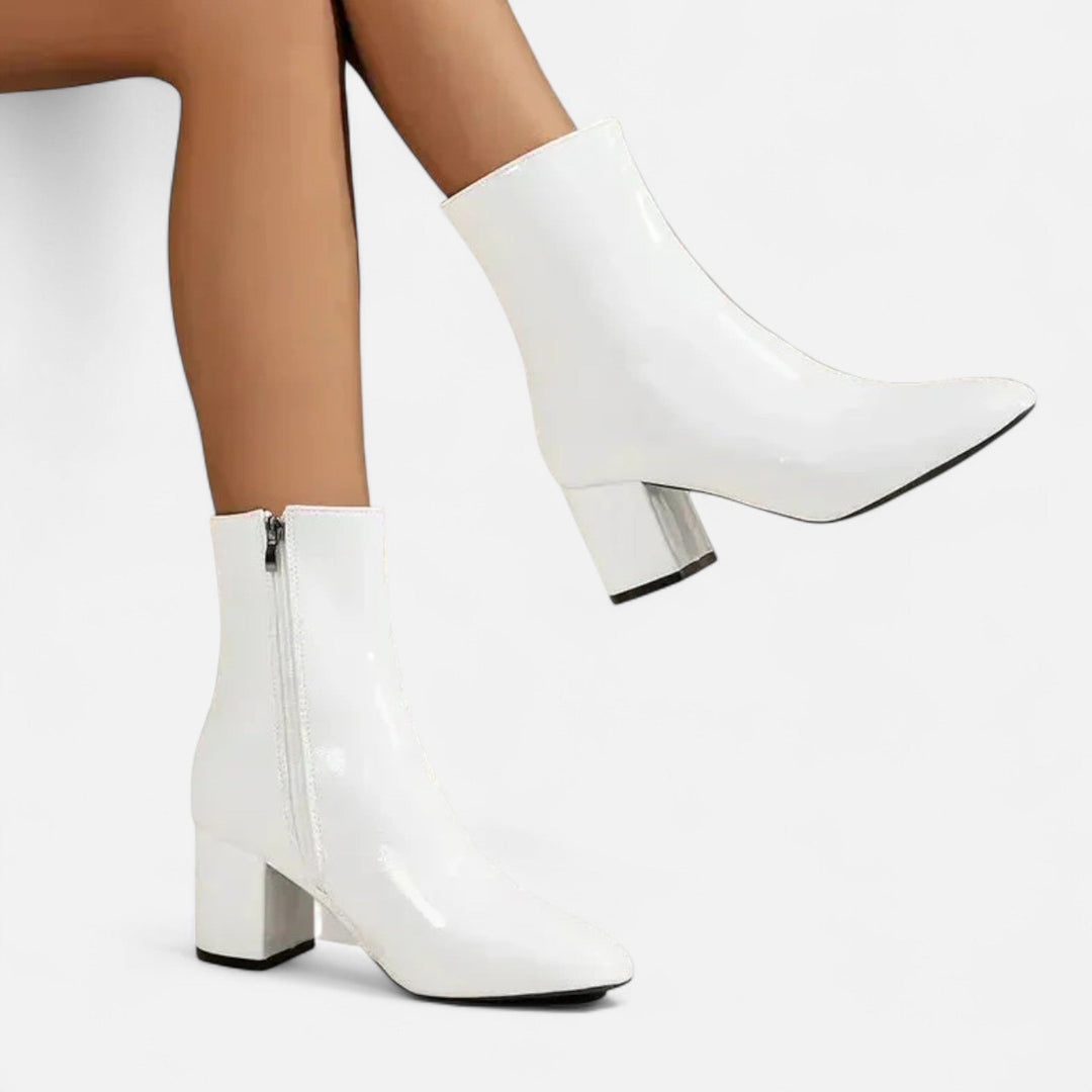 Classic women's ankle boots with a stable block heel. A stylish & comfortable choice for winter & autumn fashion.