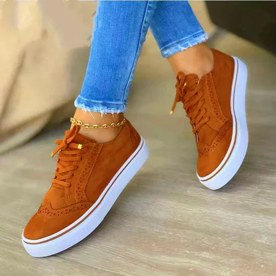 New women's athletic lace-up sneakers. Comfortable footwear with arch support, ideal for daily activities.