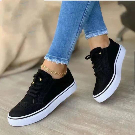 Ladies' stylish lace-up trainers. New comfortable sneakers with arch support, great for walking & casual wear.