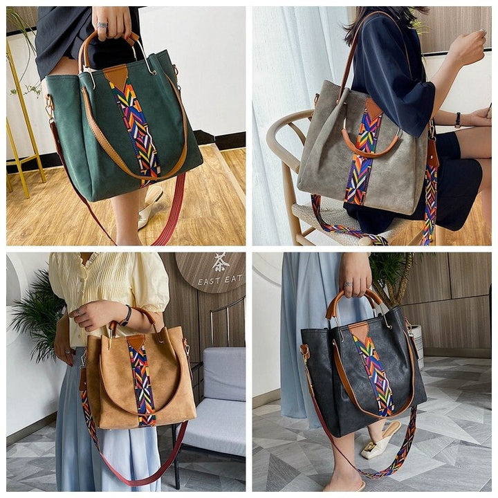 Sophisticated women's PU leather everyday tote, perfect spacious handbag for travel & work.