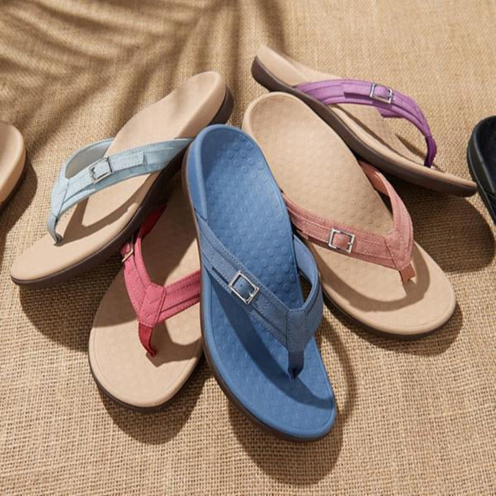 Women's comfortable orthopedic summer sandals with arch support, pain relief & posture.