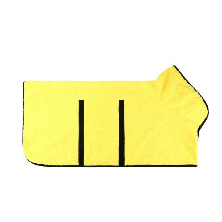 Premium super absorbent dog towel robe; essential pet accessory for efficient drying and comfort post-bath.