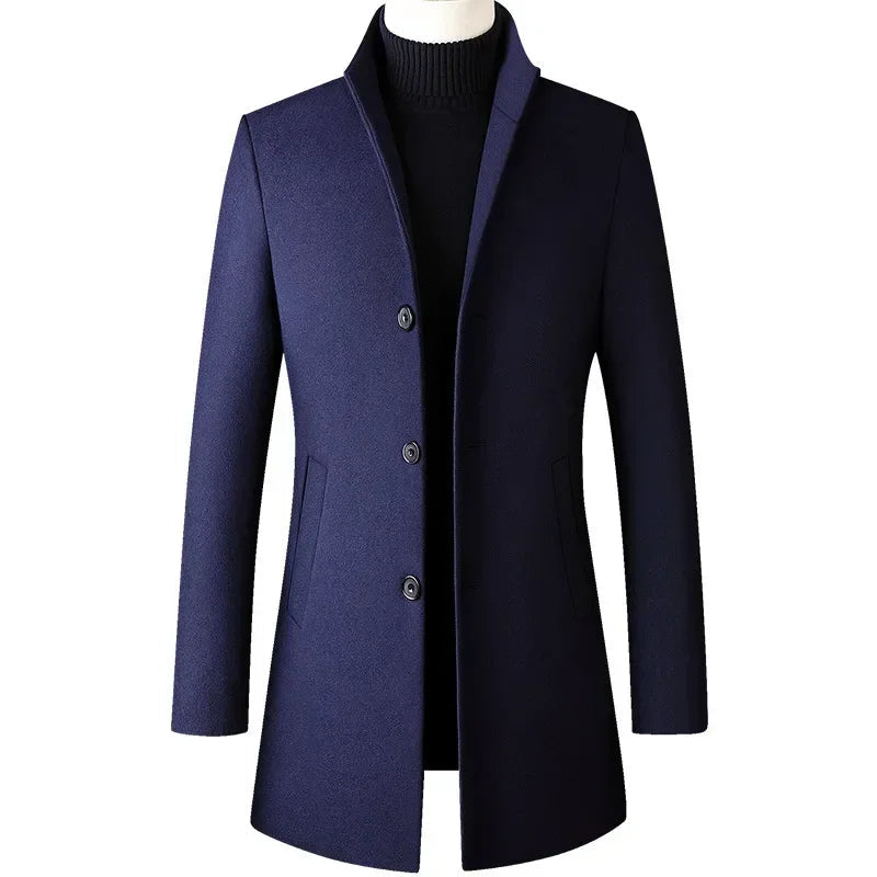 Fashionable men's overcoat, sleek slim-fit design to elevate your look with modern outerwear.