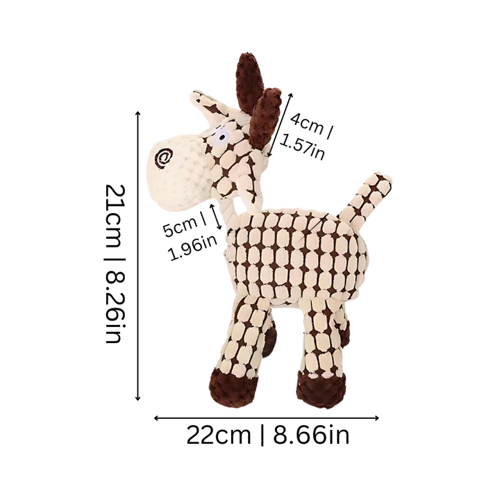 Durable 3-pack plush dog chew toys with squeakers for energetic dogs. Great for interactive play & anxiety relief.
