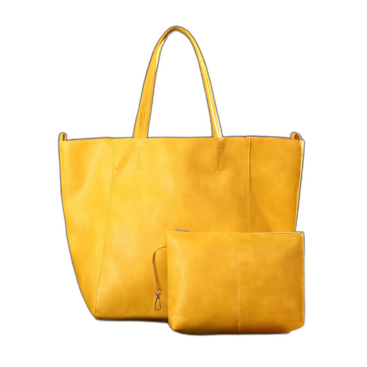 Vintage-inspired retro tote bag for women, large PU leather shoulder handbag, perfect daily carryall.