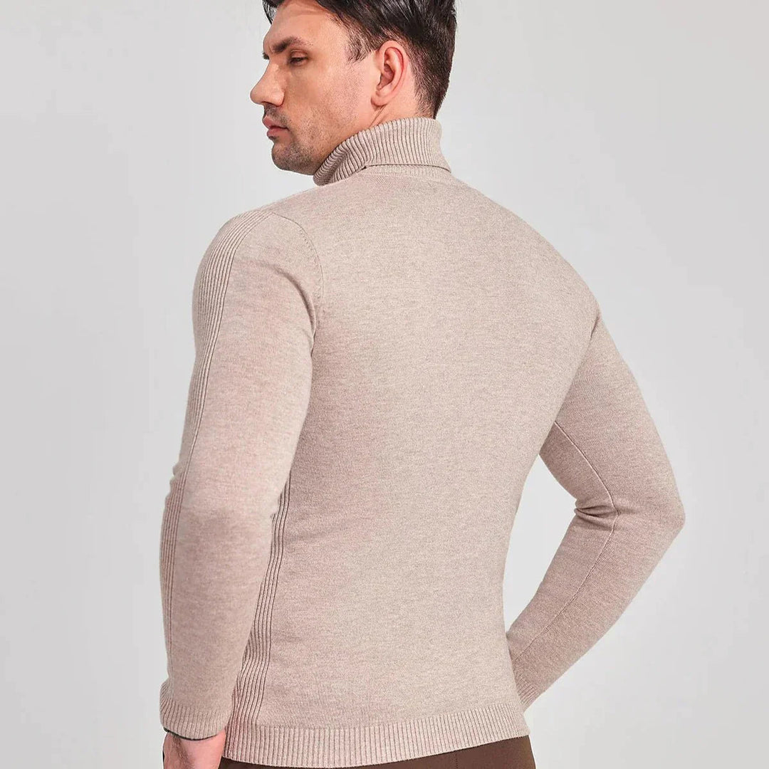 Men's versatile roll neck jumper, a timeless piece for autumn and winter outfits.