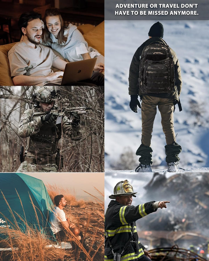 Spacious 35L tactical daypack, built for adventure, with Molle system and secure laptop sleeve.