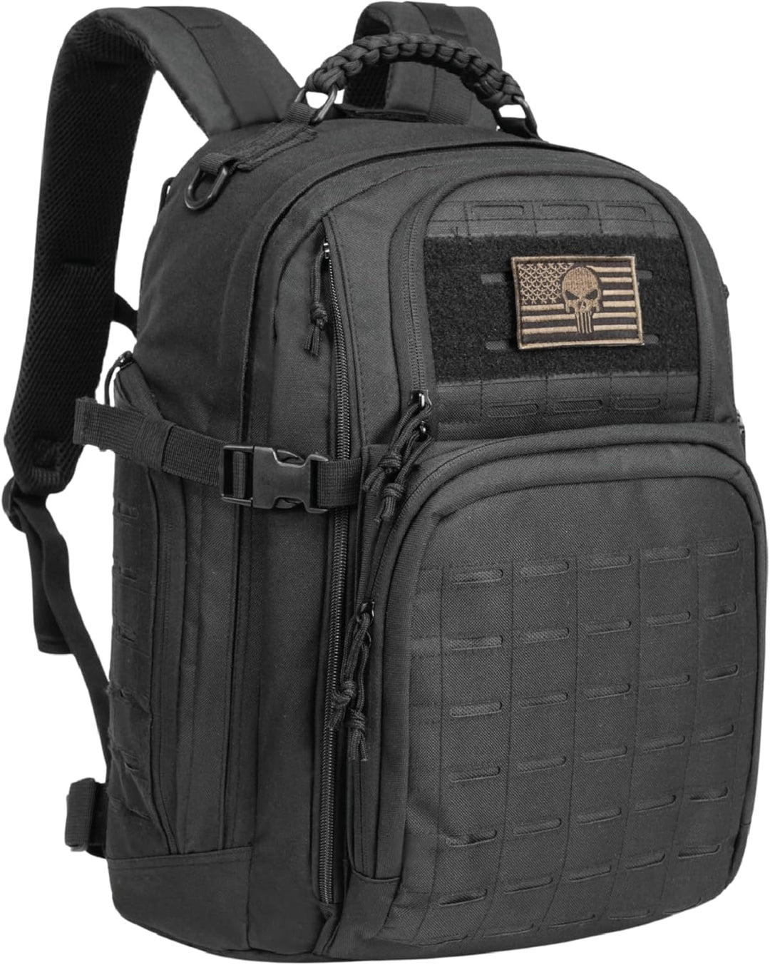 Adventure-ready 35L hiking pack, robust design, Molle system, and padded laptop compartment.