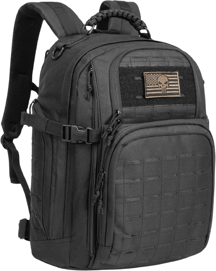 Adventure-ready 35L hiking pack, robust design, Molle system, and padded laptop compartment.