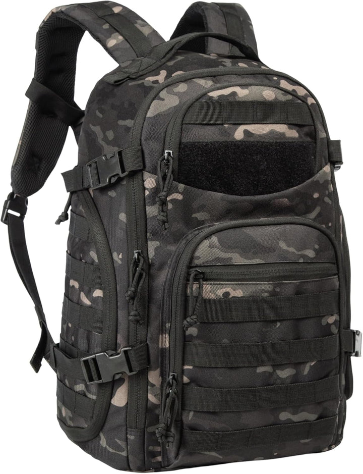 Unisex 35L tactical backpack, Molle system, laptop compartment. Ideal for outdoor adventures & travel.