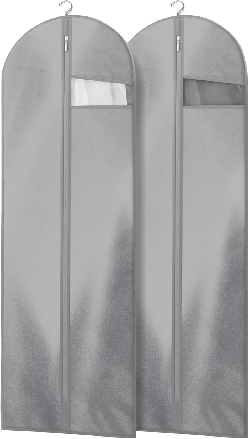 Heavy-duty garment bag designed for travelers. Clear window for contents; ample accessory space.