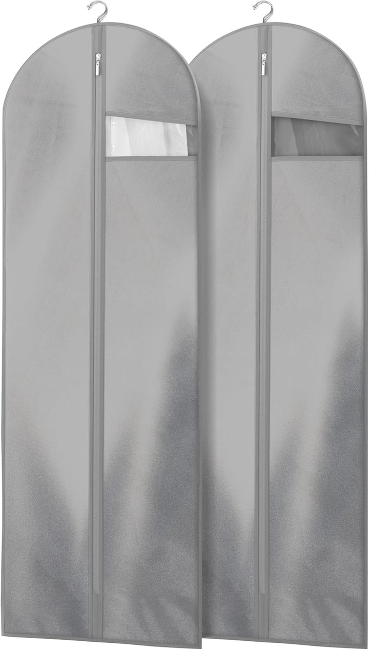 Heavy-duty garment bag designed for travelers. Clear window for contents; ample accessory space.