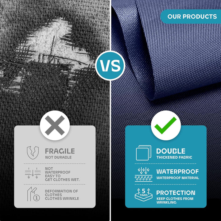 Premium unisex travel clothes protector. Heavy-duty design with clear window & storage pockets.