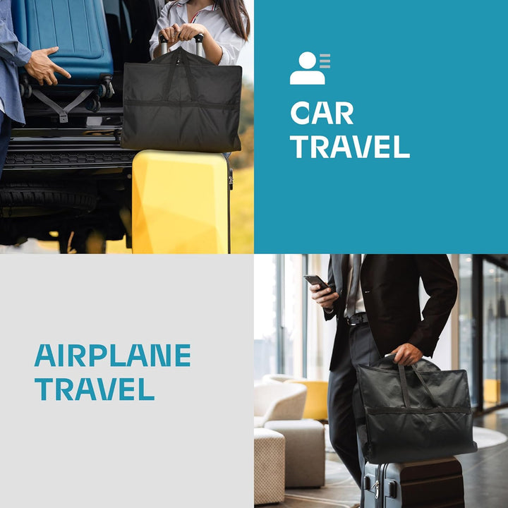 Robust heavy-duty travel garment bag with transparent window & built-in accessory compartments.
