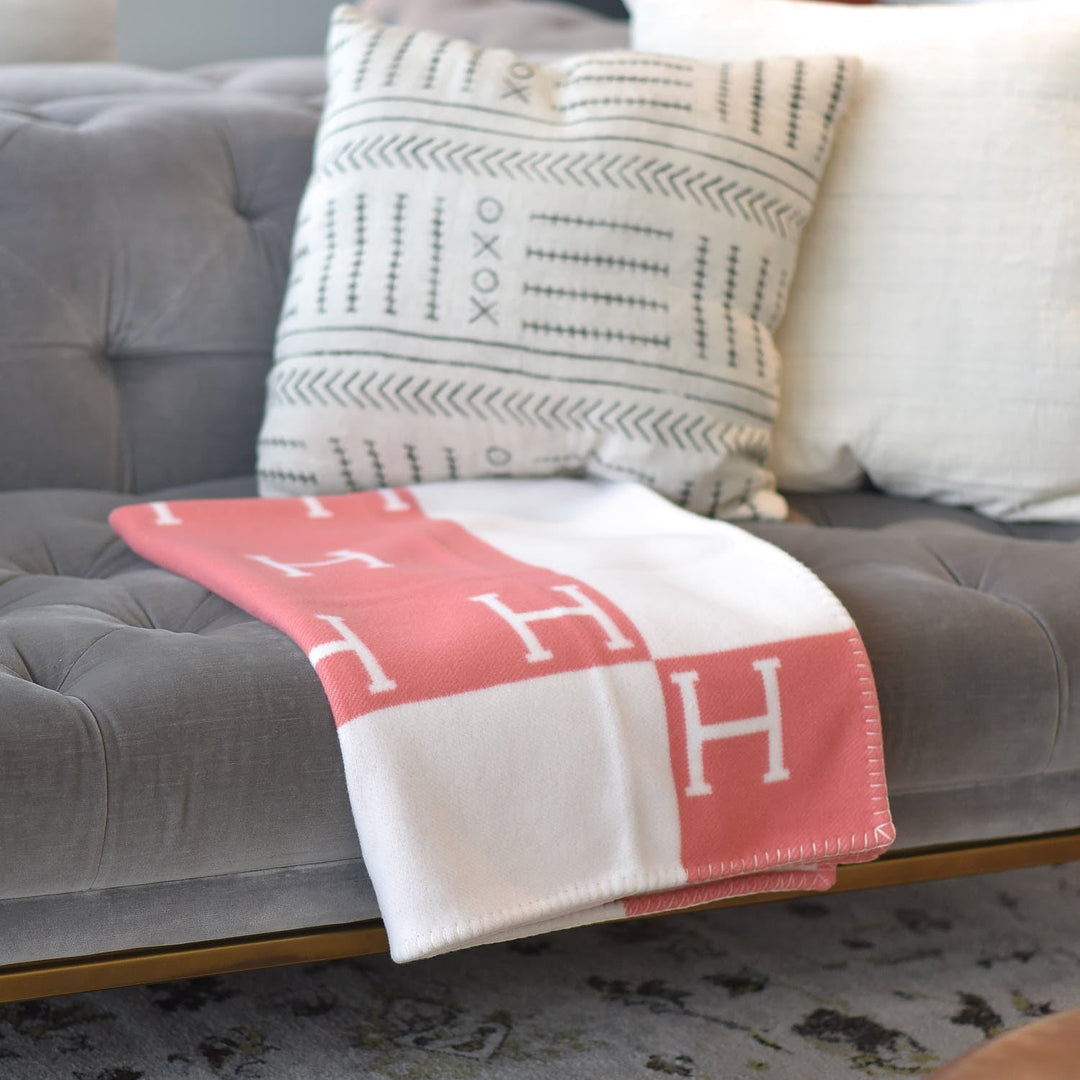 Textured wool cashmere throw blanket, irresistibly soft for ultimate cozy comfort.