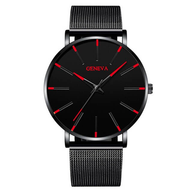 Modern men's ultra-thin watch, a stylish and sophisticated accessory for daily and business wear.