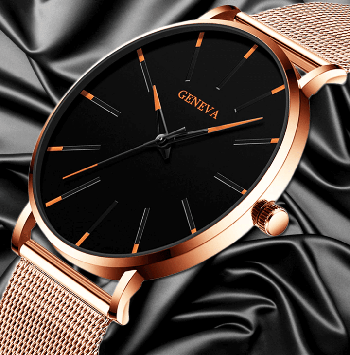 High-quality men's ultra-thin quartz watch, a timeless accessory for modern business attire.