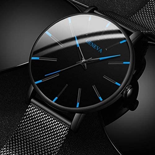 Elegant slim men's watch, perfect for business or daily wear, featuring a minimalist design.
