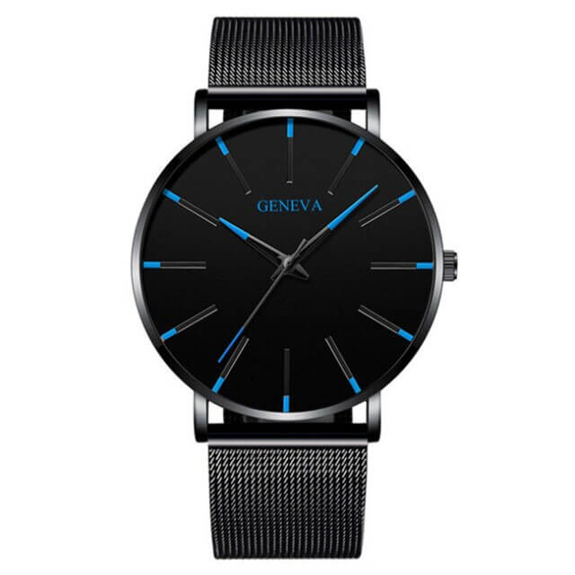 Refined men's elegant watch, ultra-thin with a minimalist face, perfect for sophisticated style.