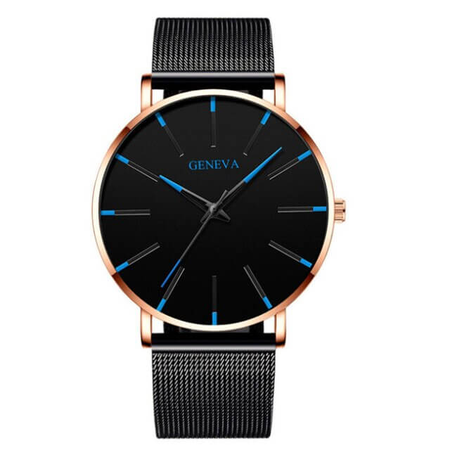 Everyday elegant men's slim watch, an ultra-thin accessory with a timeless business aesthetic.