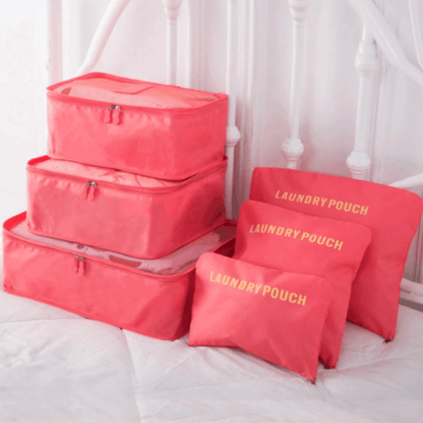Two complete sets of 6 packing cubes, totaling 12 space-saving travel organizers.