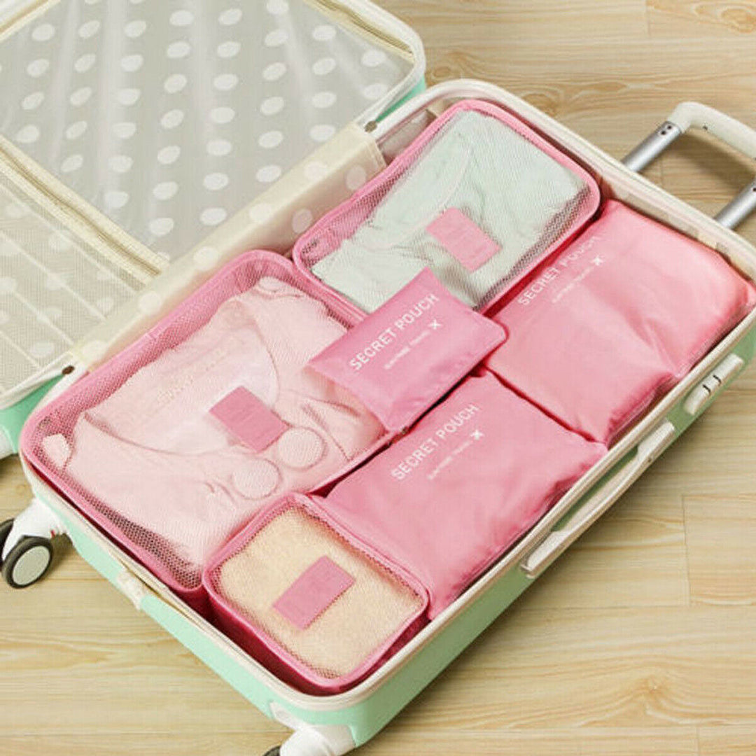 Detailed view of a single durable packing cube from the 12-piece travel set.