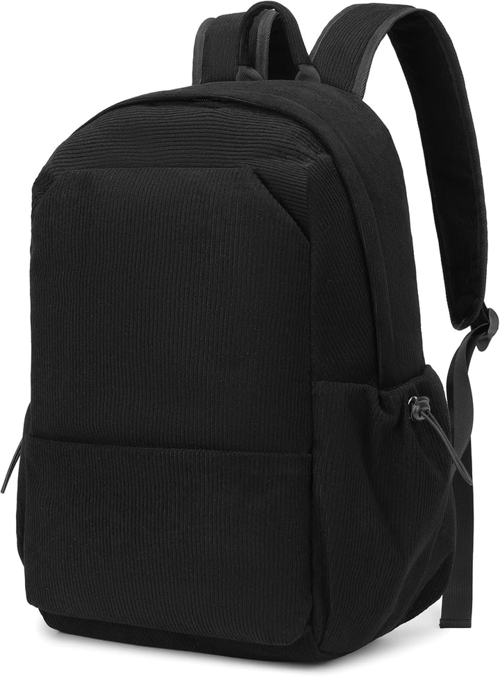 Secure 15.6" laptop backpack, water-resistant fabric protects devices on the go.