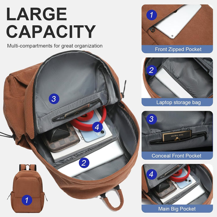 Commuter-friendly 15.6" laptop backpack, water-resistant, keeping items dry & secure.