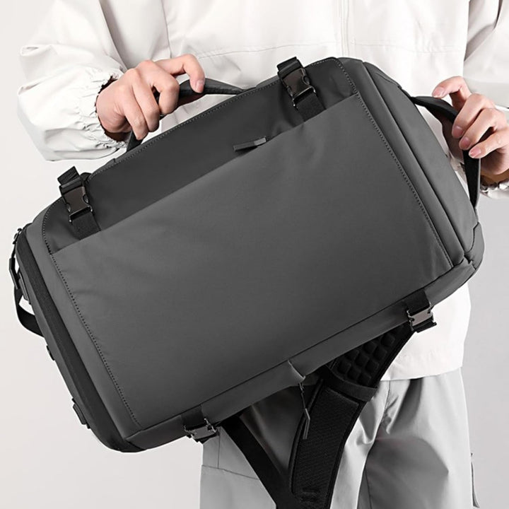 Versatile 15" waterproof laptop backpack, USB-C port, side-open design for school, work, or adventure.