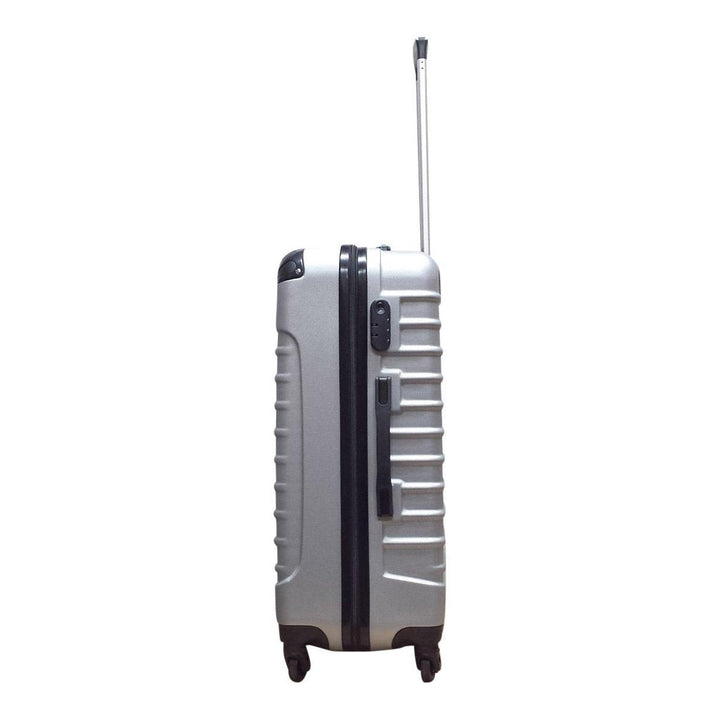 Versatile 2-piece hard-shell luggage set. Milano silver suitcases ideal for business, vacation & weekend travel.